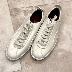 Marc by Marc Jacobs Women's Greenwich Calf Retro Fashion Sneaker (WHITE) Size 36